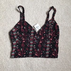 Hollister tribal print crop top